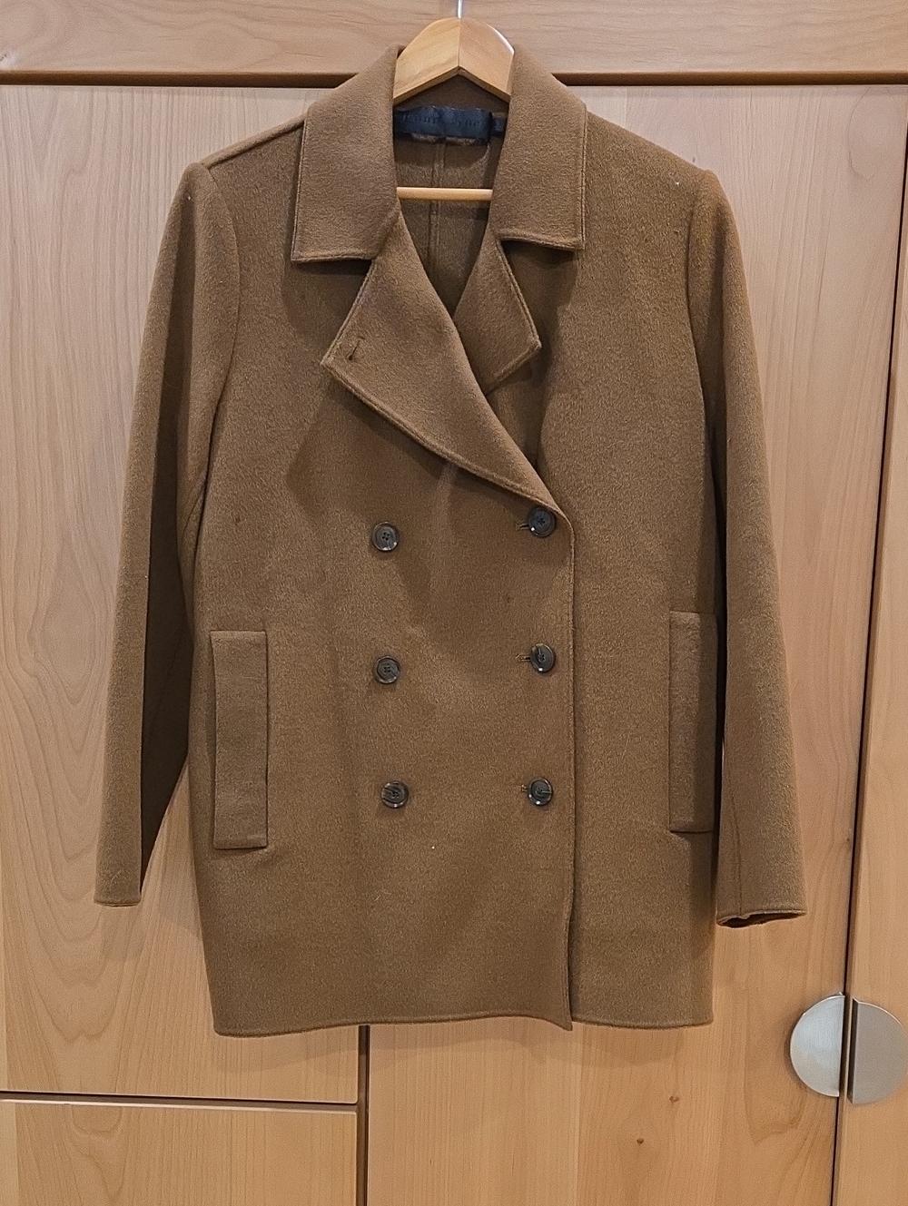 Jenni Kayne Womens Double-Breasted Camel Brown Coat, Small, GUC, Quiet Lux